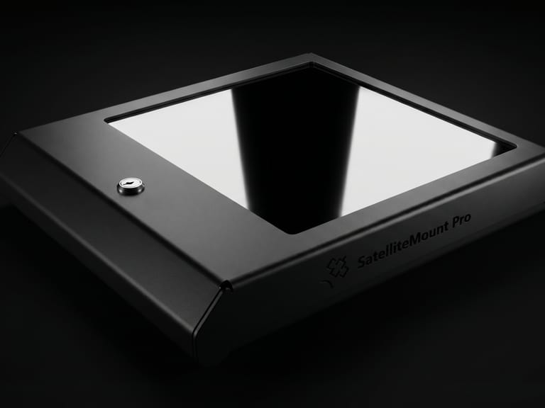 SatelliteMount Pro Premium — IP56 Anderson & Reflective Tint lockable enclosure for Starlink Mini