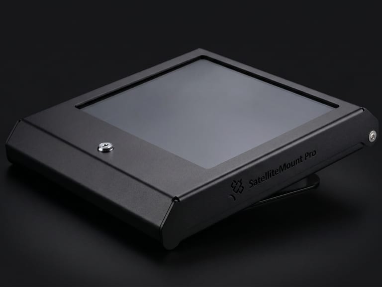 SatelliteMount Pro Standard — Dark Tint Acrylic lockable enclosure for Starlink Mini